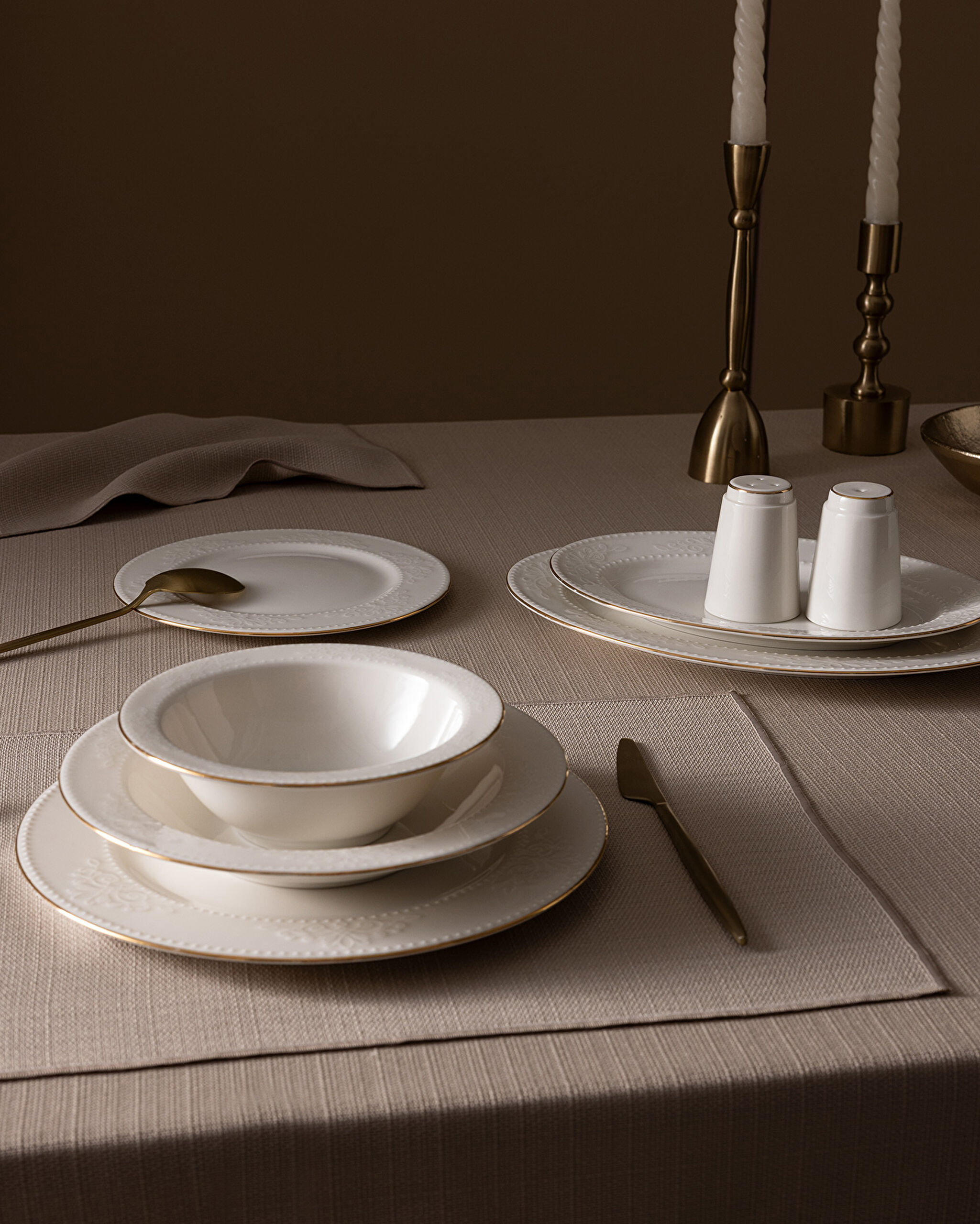 Odette 28 Piece Dinner Set Gold/platinum - 1