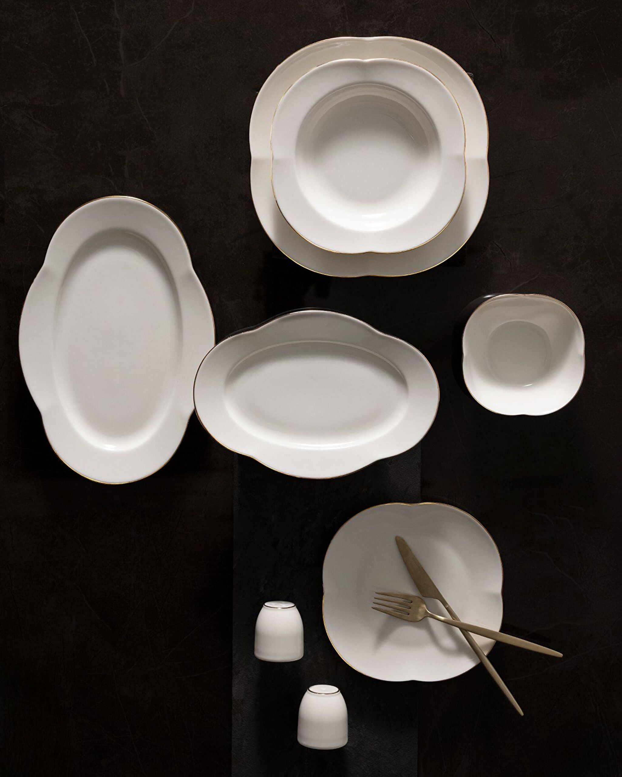 Perle 28 Piece Dinner Set Gold/platinum - 0