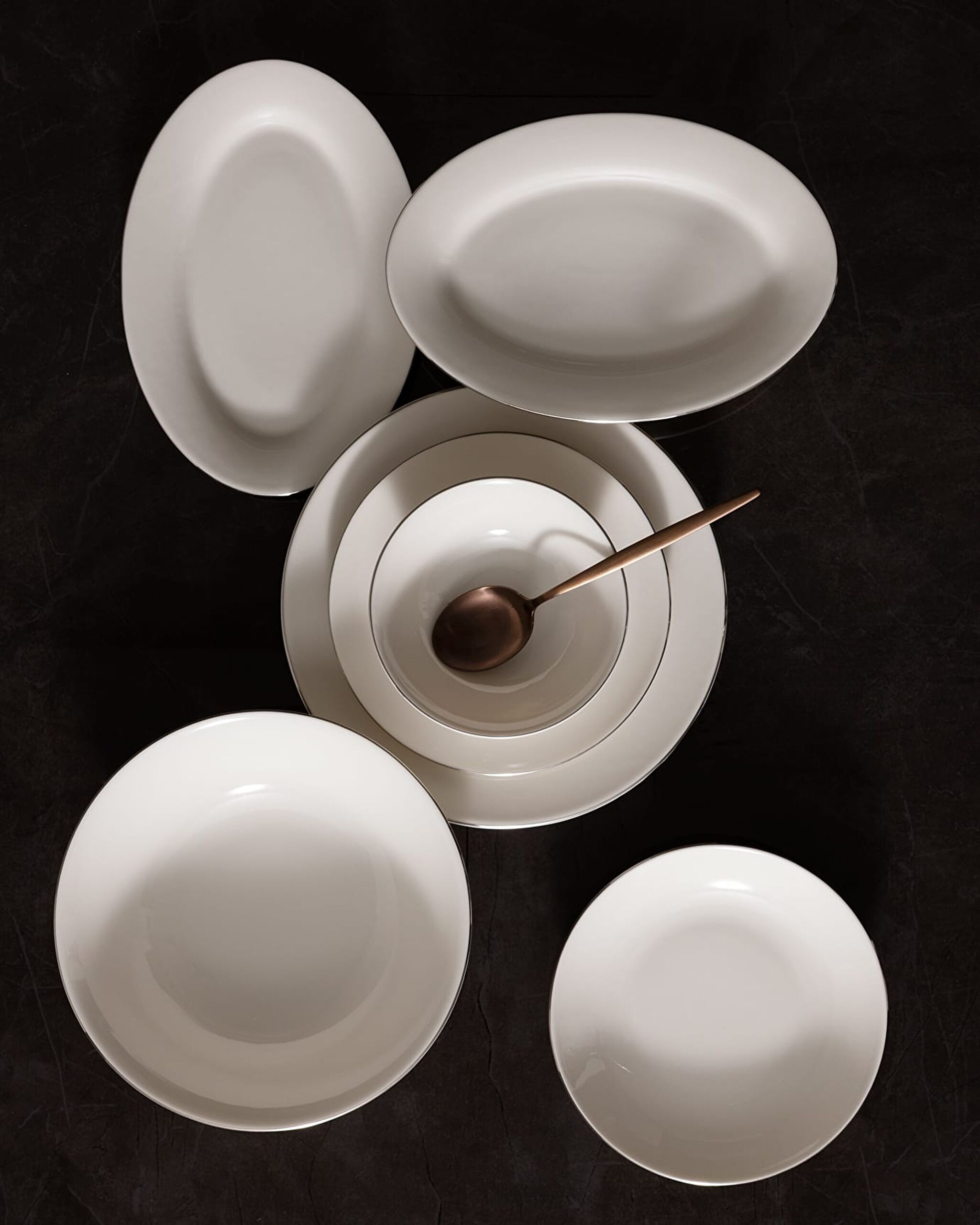 Helios 27 Piece Dinner Set Gold/platinum - 1