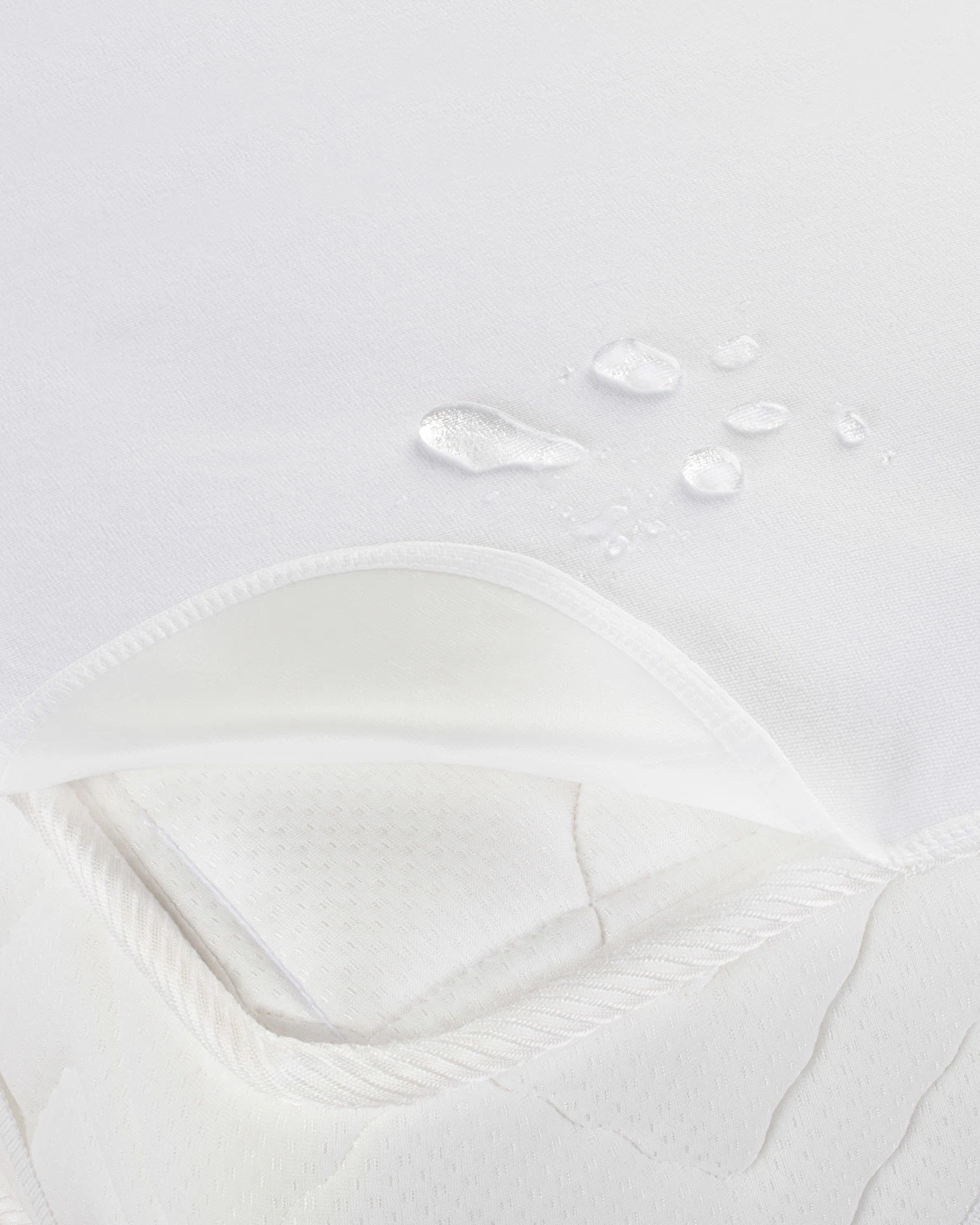 Matelas d'angle élastique pour lit king size Alaise résistant aux liquides - Blanc - 0