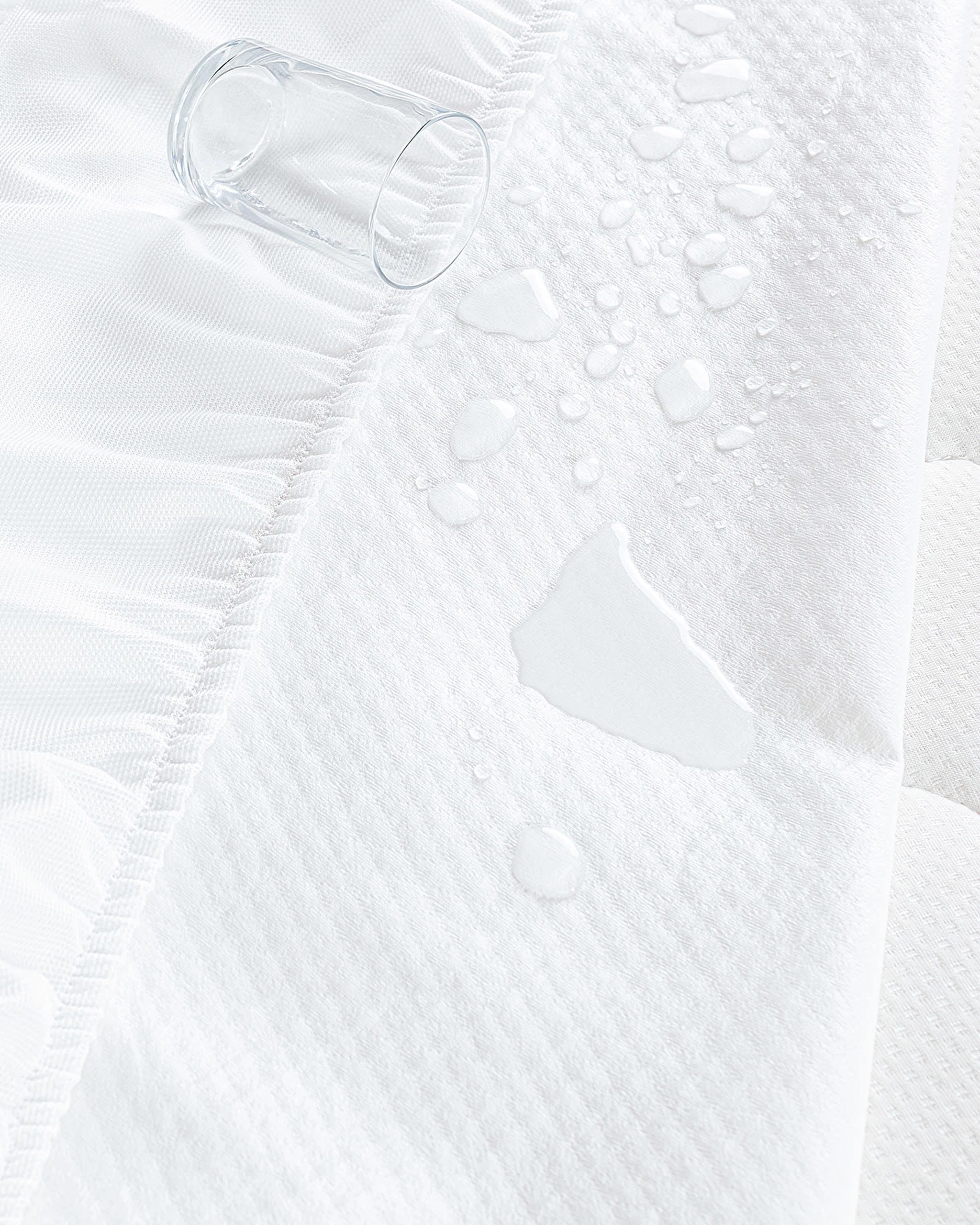 Flore Liquid Proof Fitted King Size Bed Mattress - White - 2