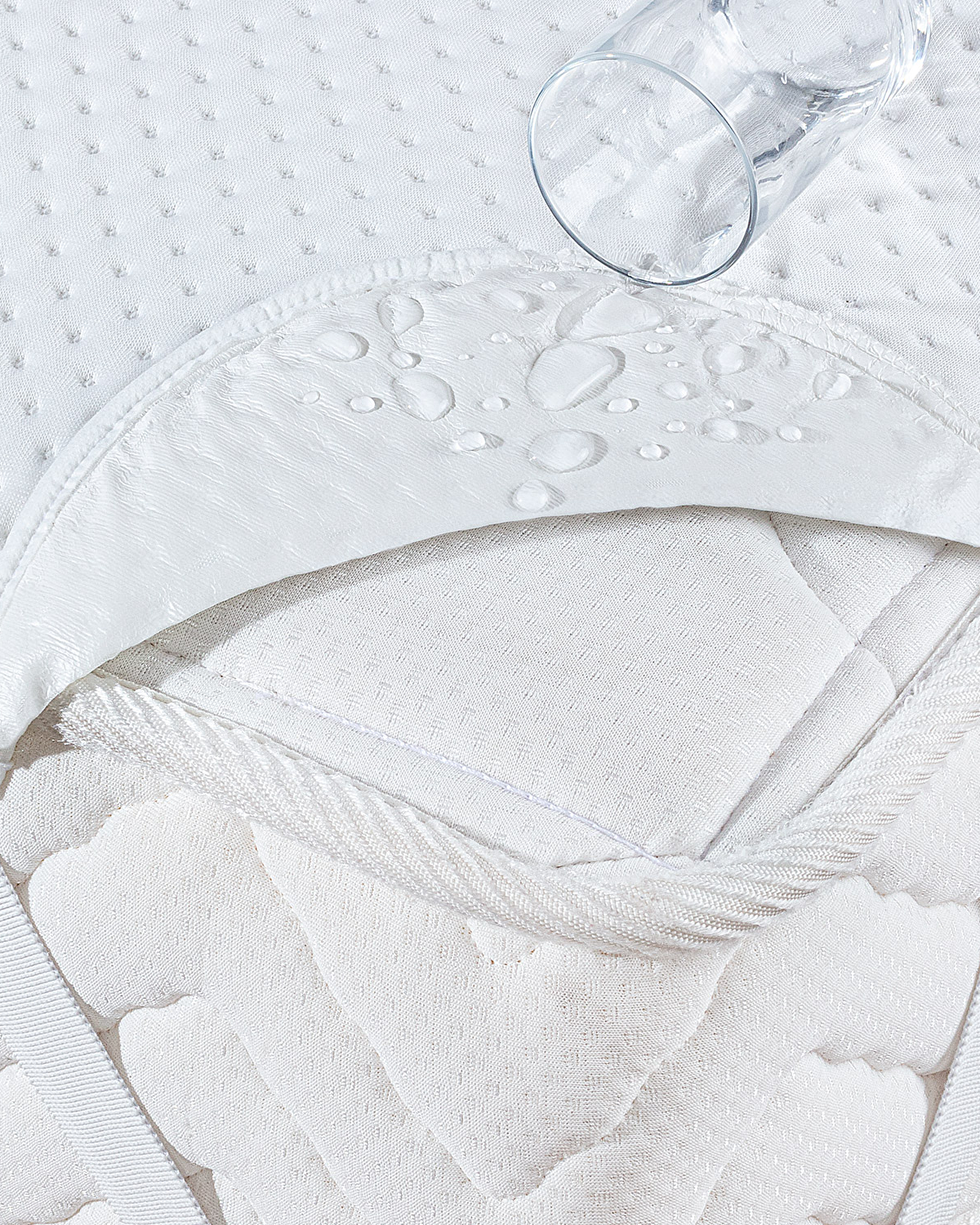 Clarte flüssigkeitsdichte, elastische Eckmatratze für Einzelbett, Weiß - 3