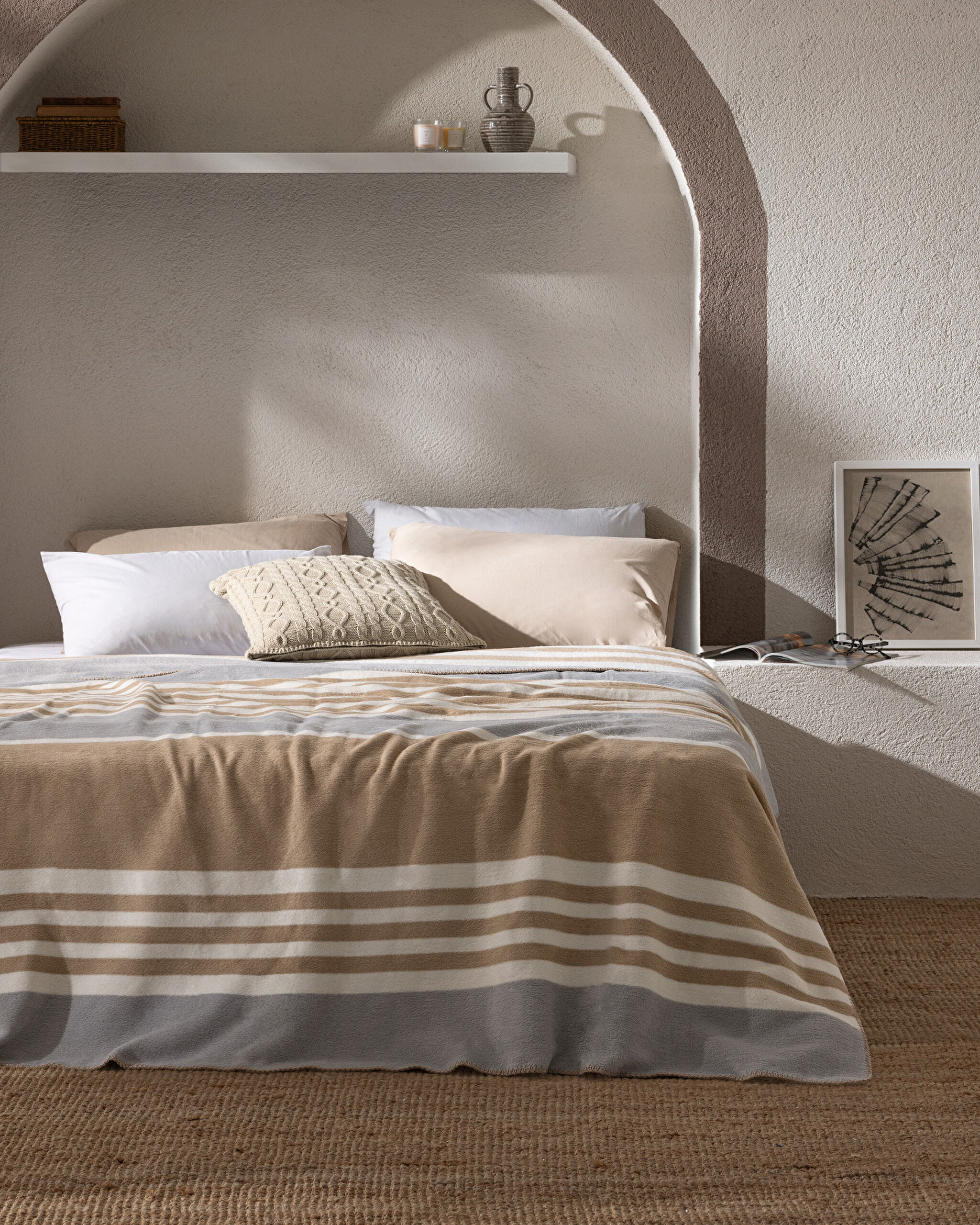 ⁠ Βαμβακερή Κουβέρτα Foix Jacquard_0}