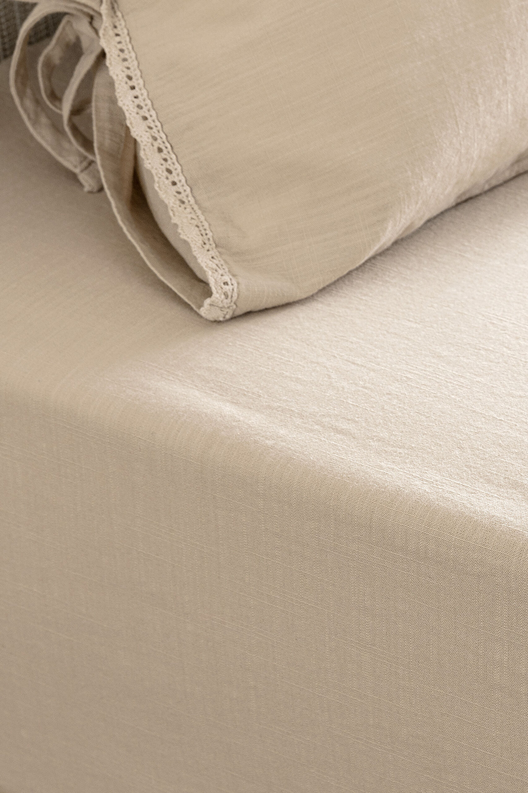 ⁠ Tracey Linen Look Yıkamalı Upper Sheet Set_2}