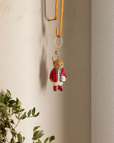 Moulin Bear Keychain - Red/Beige - 0