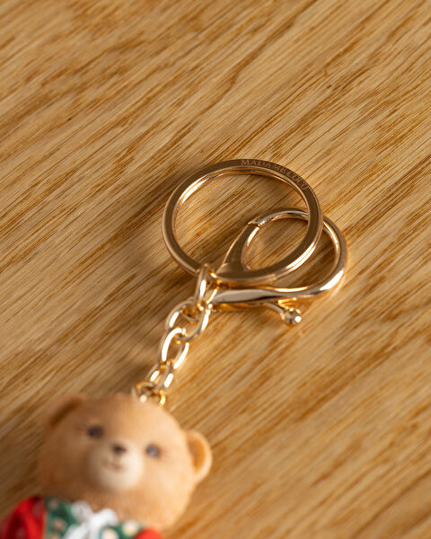 Moulin Bear Keychain - Red/Beige - 1