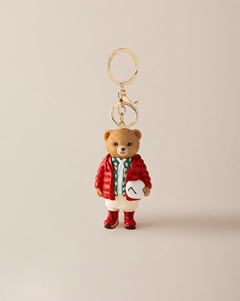 Moulin Bear Keychain - Red/Beige - 3