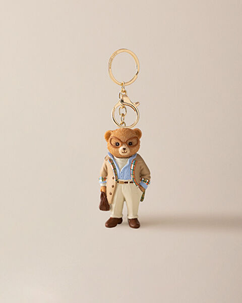 Bonny Bear Keychain - Beige/Blue - 3