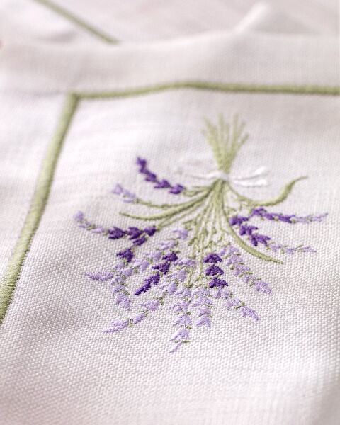 Set de Table 2 Pièces La Lavande - Blanc/Lilas - 3