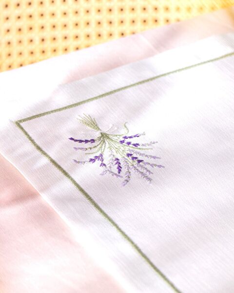 Set de Table 2 Pièces La Lavande - Blanc/Lilas - 2