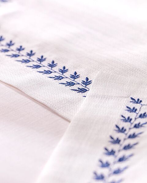 Moselle 2-delige placemat - Wit/Marineblauw - 3