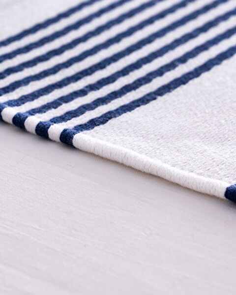 Estelle 2-Piece Placemat - Navy Blue/Light Beige - 1