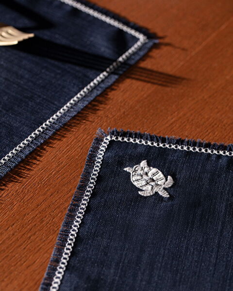 Caretta 2-delige placemat - Marineblauw - 3