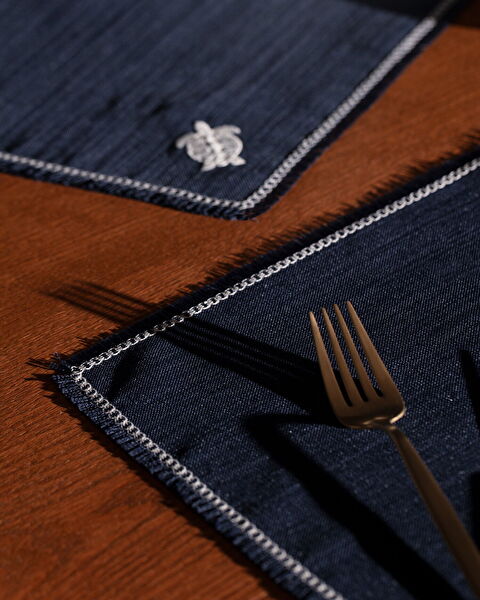 Caretta 2-delige placemat - Marineblauw - 2