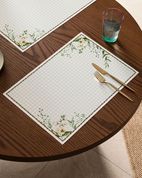 Westmark Set De 4 Sets De Table Marmor 43,5 X 30 Cm - Sous-Plats Élégants En PET Blanc