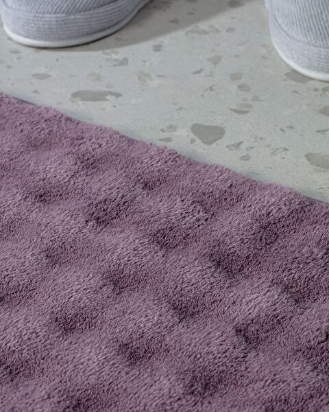 Reflet Bubble 2-Piece Bath Mat - Dark Plum - 3