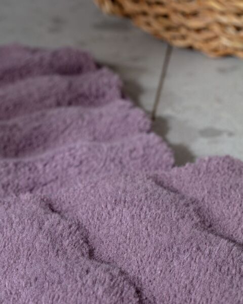 Reflet Bubble 2-Piece Bath Mat - Dark Plum - 3