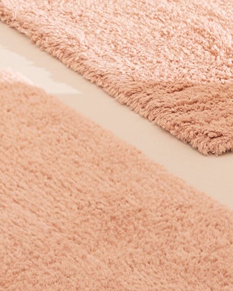 Cameo 2-Piece Cotton Bath Mat - Powder - 60x100 cm - 1