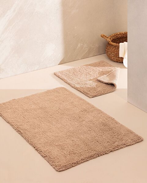Cameo 2-Piece Cotton Bath Mat - Beige - 60x100 cm - 0