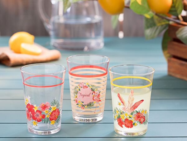 Ensemble de 3 verres à eau Flamingo - 0