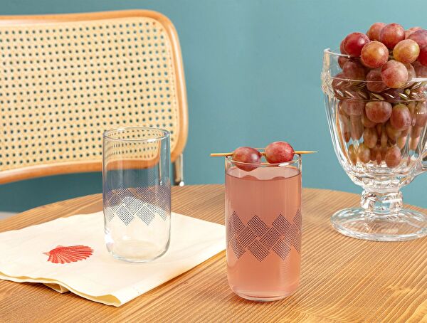 Blue Rugs Musette Lot de 4 verres à boisson gazeuse - 365 ml - 0