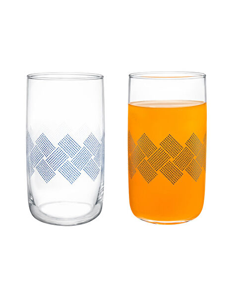 Blue Rugs Musette Lot de 4 verres à boisson gazeuse - 365 ml - 1