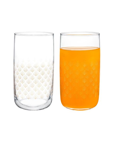 Golden Rain Musette Coffret de 4 Verres à Boissons Gazeuses - 365 ml - 1