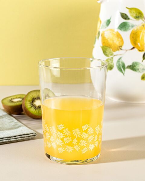 White Leaves Pierretta 4-Piece Soft Drink Glass Set - 510 ml