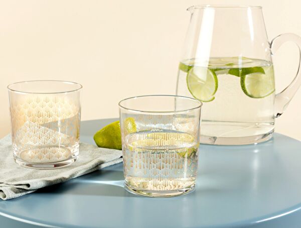 Verre à eau Golden Rain Pierretta - Lot de 4 - 380 ml - 0