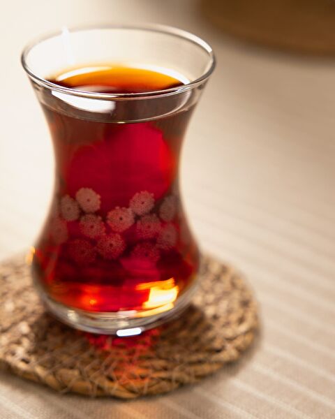 مجموعة زجاج شاي زهور لافيم بيضاء من 6 - 1