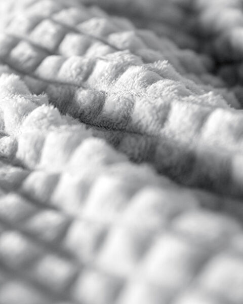 Emile Welsoft Çift Taraflı Emboss Çift Kişilik Battaniye - Gri - 2