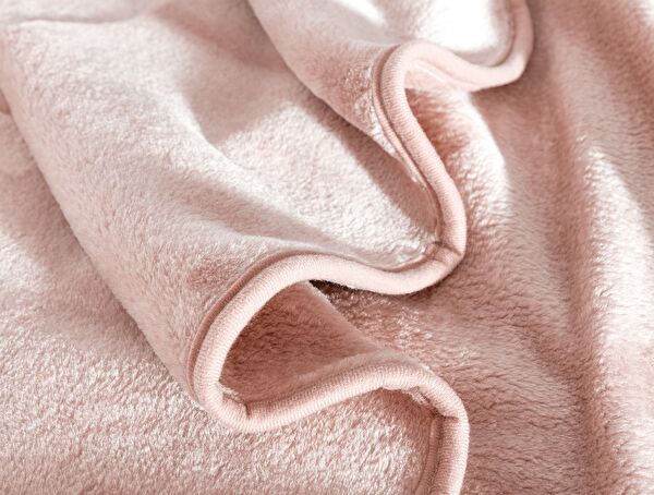 Clementine Mink Emboss Double Blanket - Powder - 3