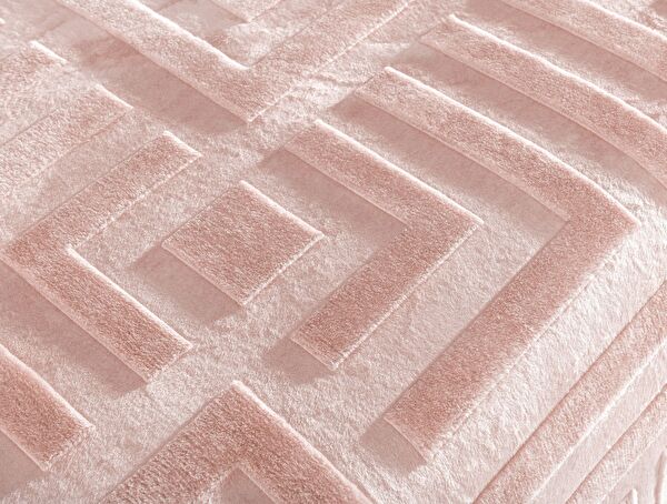 Clementine Mink Emboss Double Blanket - Powder - 4