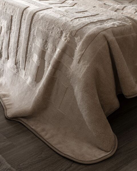 Clementine Mink Emboss Doppeldecke – Beige - 2