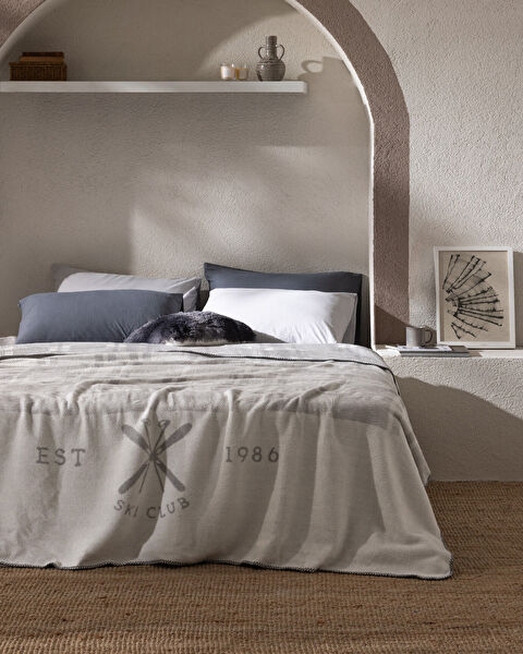 بطانية قطن جاكار كلوني - 0