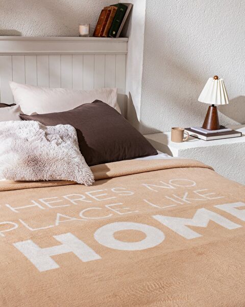 Angers Double Cotton Jacquard Blanket - Mink - 1