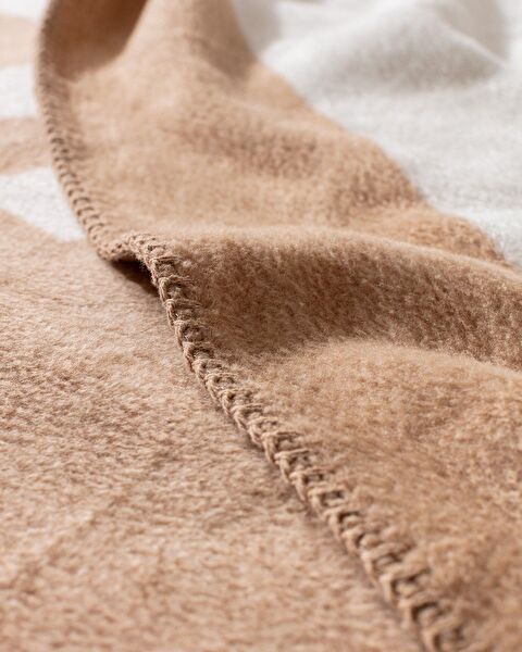 Angers Double Cotton Jacquard Blanket - Mink - 4