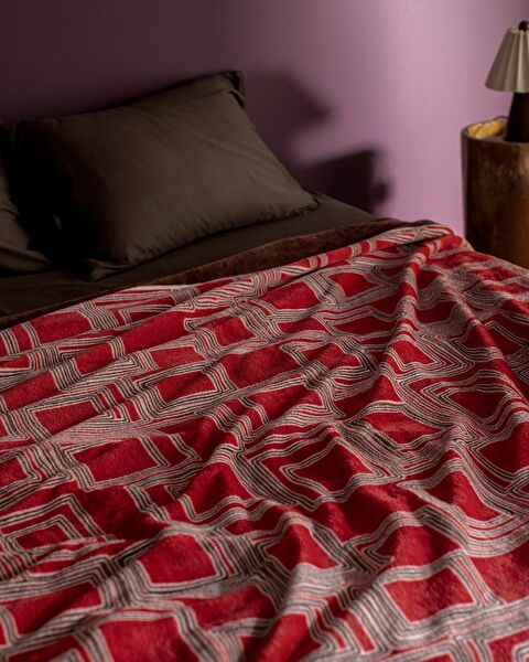 Breville Çift Kişilik Welsoft Polar Baskılı Battaniye - Turuncu - 2