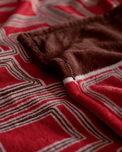 Breville Çift Kişilik Welsoft Polar Baskılı Battaniye - Turuncu - 4