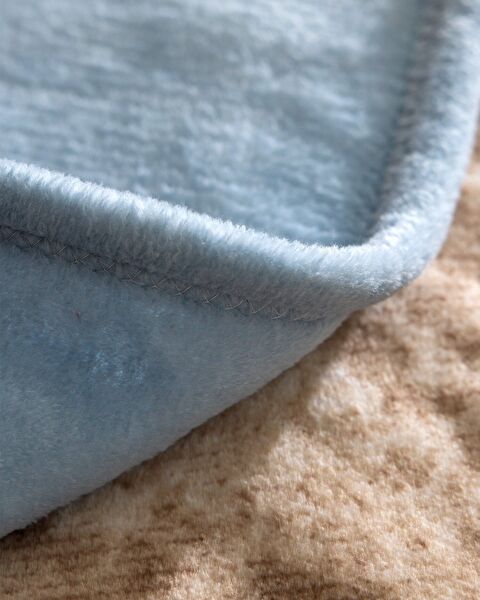 Serpent Double Welsoft Polar Printed Blanket - Beige/Blue - 3