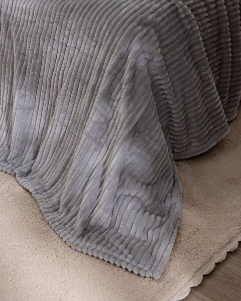 بطانية ويلو سوفت سادة  Corbeau - 3