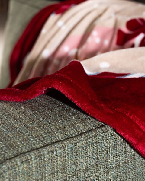 Mezillac Welfsoft Polar bedruckte TV-Decke – Weinrot - 4