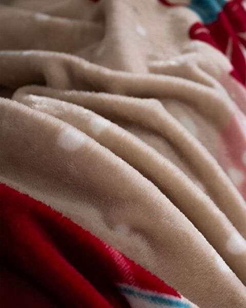 Mezillac Welfsoft Polar bedruckte TV-Decke – Weinrot - 5