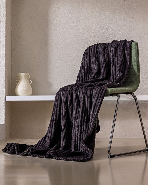 بطانية ويلو سوفت سادة  Corbeau - 2