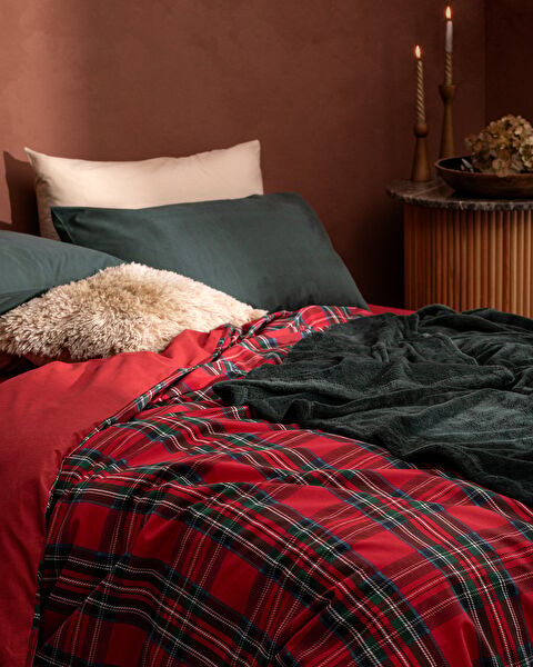 Andray Single Duvet Cover Set with Blanket - Green - 2