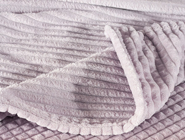 Emile Welsoft Polar Double Sided Embossed Single Blanket - Light Plum - 1