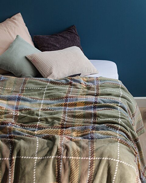 Couverture polaire imprimée simple Antonin Welsoft - Kaki - 1