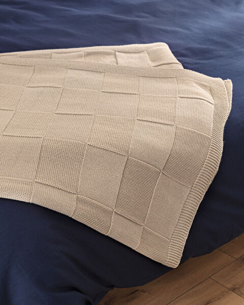 Perret Knitwear Enkele Deken - Beige - 4