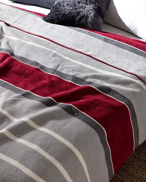 Lozere Single Cotton Jacquard Blanket - Gray - 3
