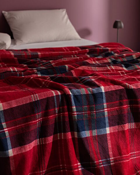 Tignes Single Welsoft Fleece Printed Blanket - Red - 2